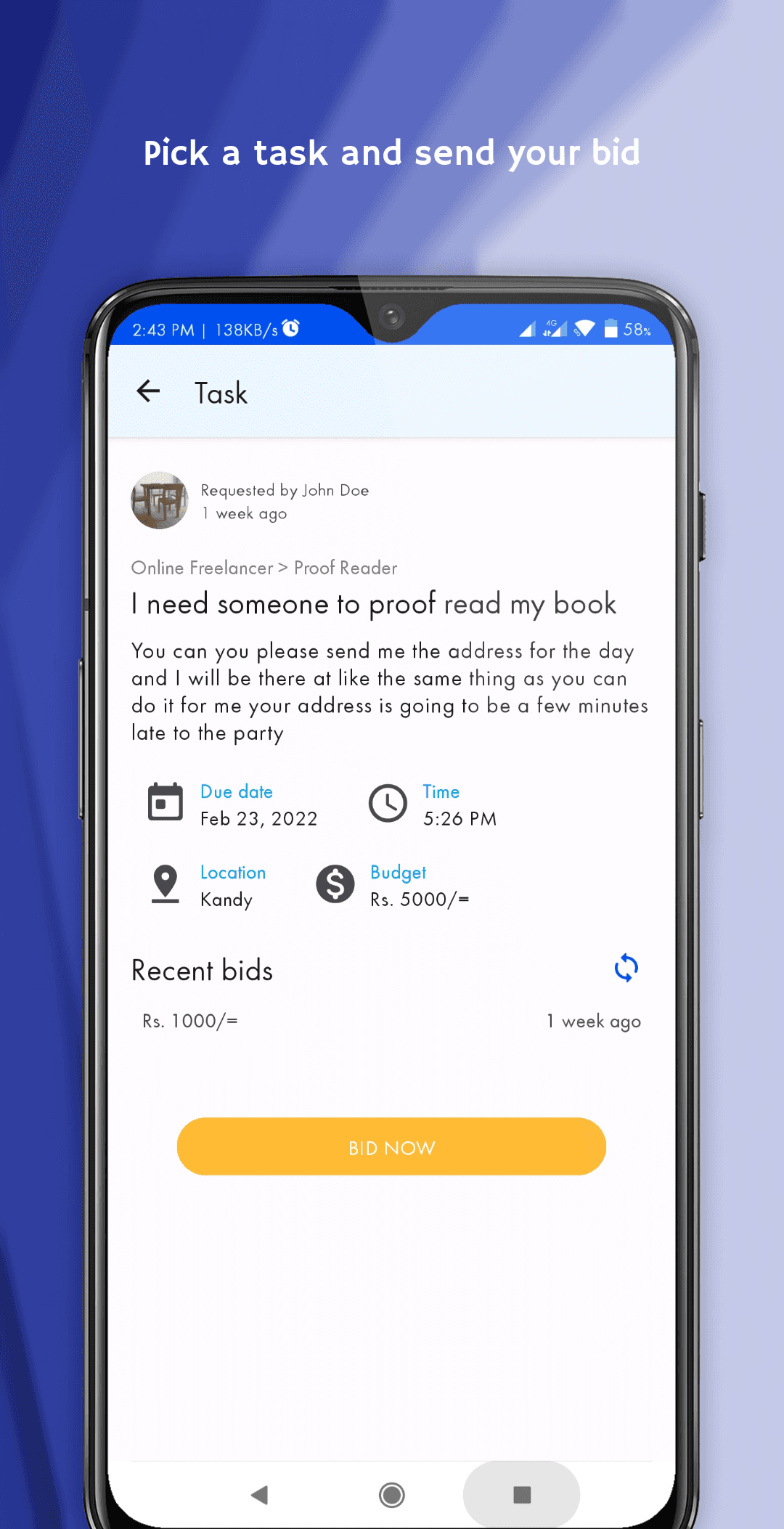 MyTasker screenshot