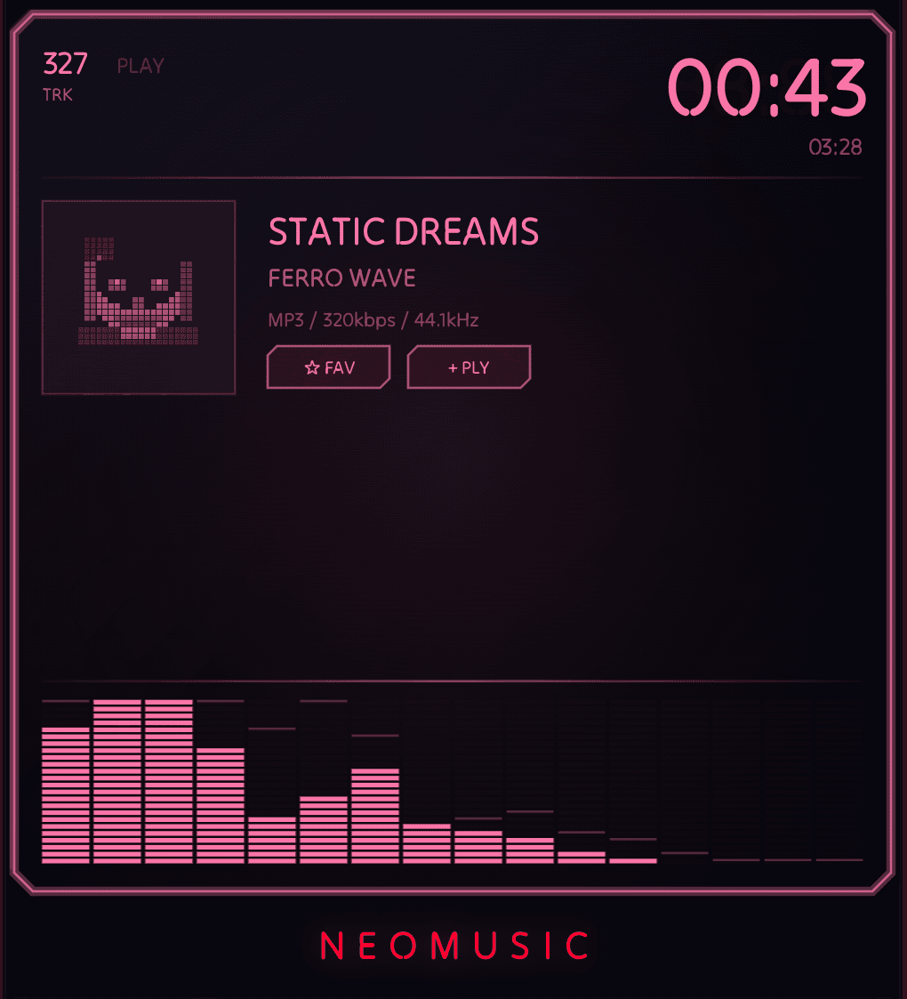 NeoMusic player screen